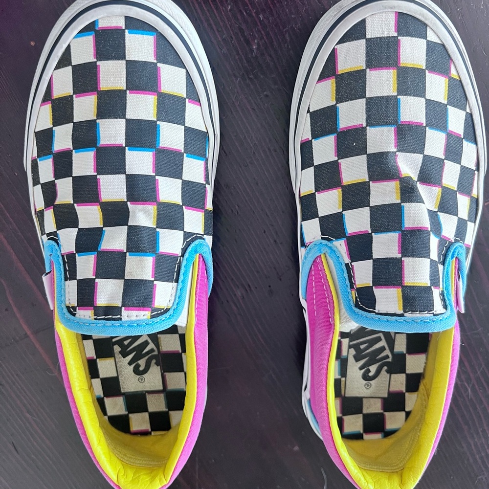 Vans Kids Checkered Slip-On Shoes - Multicolor - Picture 1 of 5
